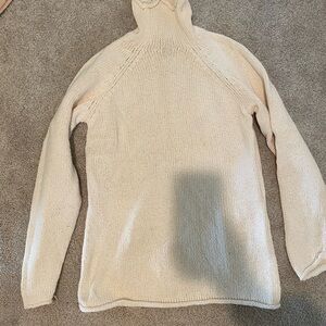 L.L. Bean Off-White Turtleneck Sweater